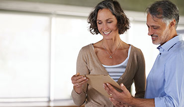 couple reviewing paperwork